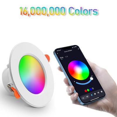 1-10 SZTUK RGB LED Downlight RGBW+CW+CCT Ściemniany Reflektor 10W Bluetooth Inteligentne Oświetlenie Sufitowe Sterowanie Głosowe dla