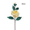 Camellia Hand-Woven Finished Eternal Flower Crochet Yarn Fake Flower Simulation Flower Knitted Ornaments Decorative