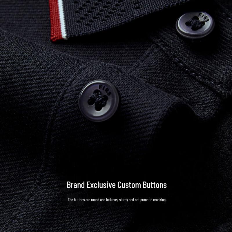 Shanshan Men's Polo Collar Long-Sleeve T-Shirt