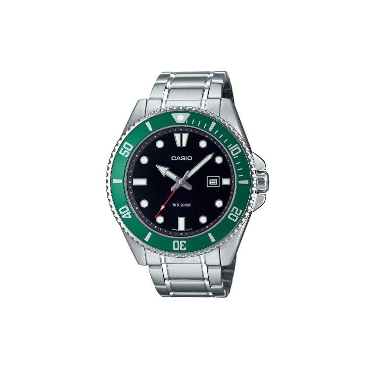CASIO Vīriešu Melna Pulksteņa MDV-107D-3A MDV-107D-3A