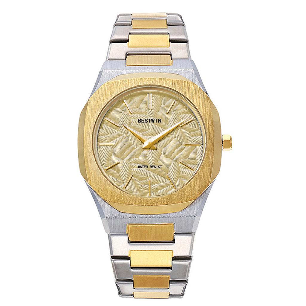 Men's Watch Embossed Leaf Characteristic Face Quartz Waterproof Watch