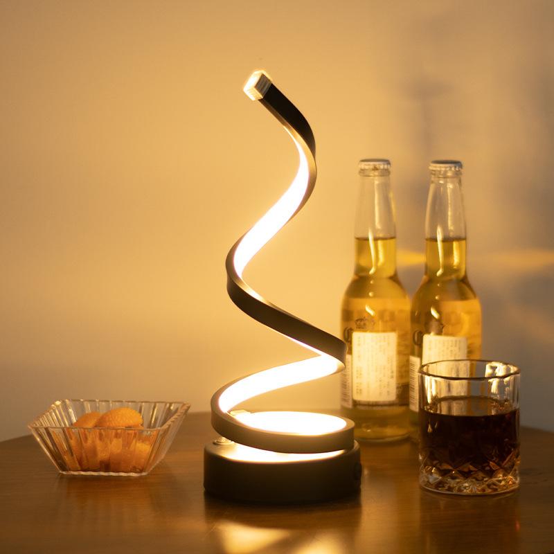 2025 Cross-border E-commerce: Modern Spiral, Adjustable LED, & USB Desk Lamps