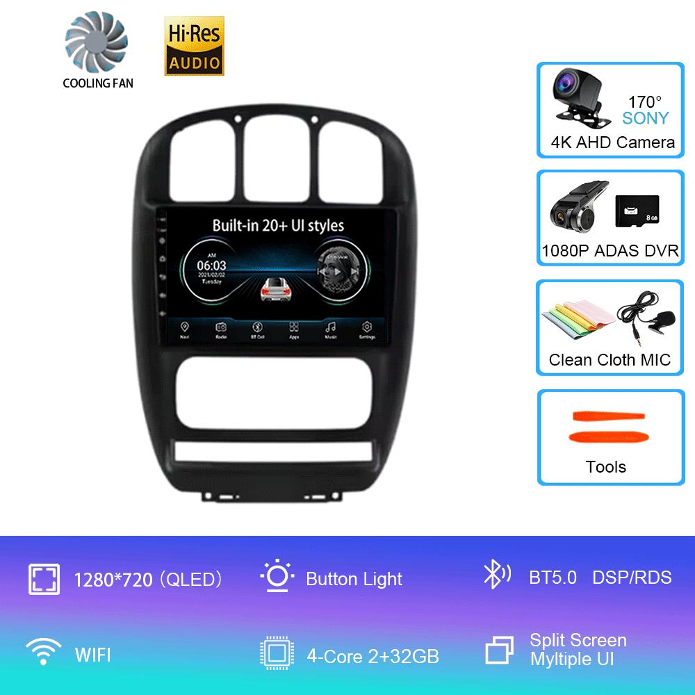 For Dodge Caravan 4 For Chrysler Grand Voyager RS 2000 - 2012 Android 14 Carplay Auto Car Radio Multimedia Video Player Screen