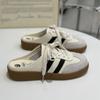 Women Mules Shoes Sports Round Toe Flat Female Footwear Sneakers Clogs Platform Summer Slip On Creeper Baotou Slides Slippers