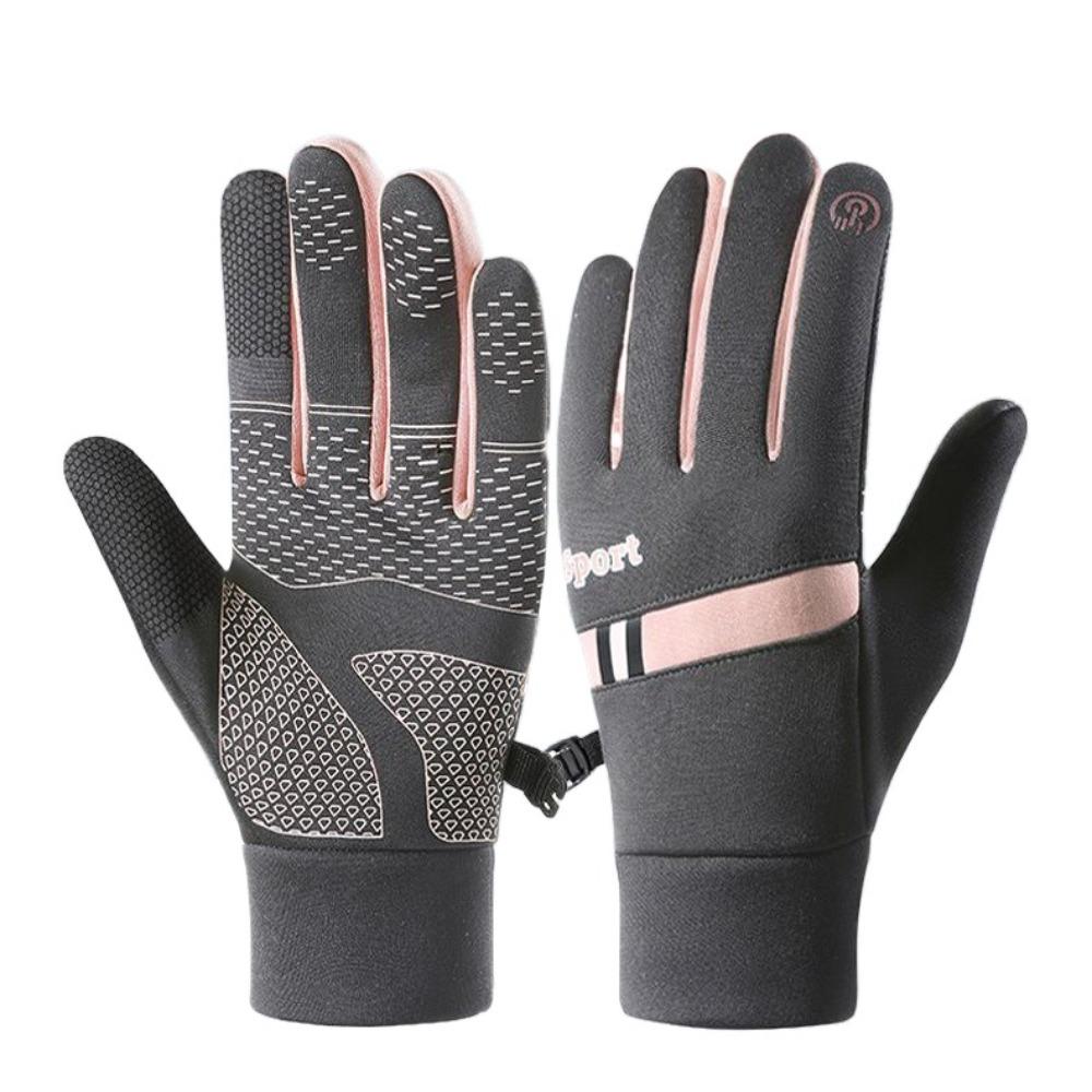 Lock Buckle Winter Cycling Gloves Warm Outdoor Gloves Mountaineering