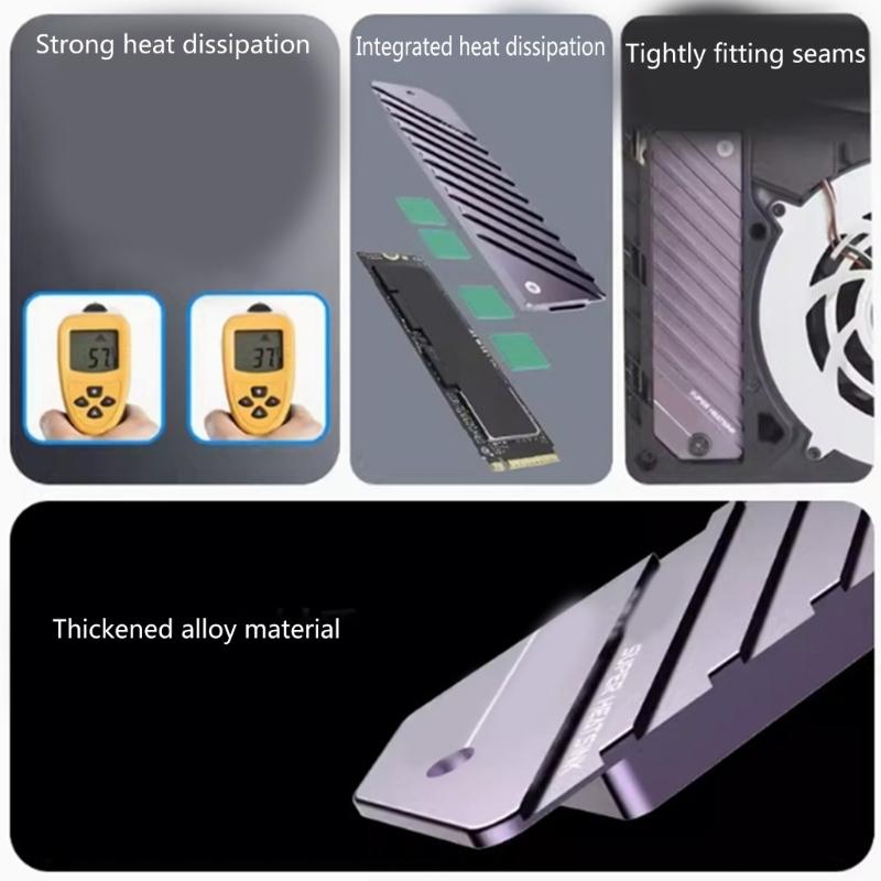 M.2 SSD Heatsinks, NVMENGFF Cooling Aluminum Cooling Radiators withThermal SiliconePad for Slim PCIE 2280 SSD