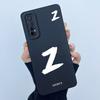 For Realme 7 RMX2155 7 Pro RMX2170 Casing Cover Lucky Initial Letter Soft Silicone Matte Phone Case for Realme7 RMX2151 shell