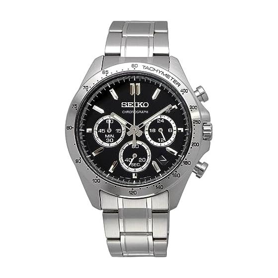 [Seiko] SEIKO 1/5 Second Chronograph Quartz Watch Men's SBTR013 Black [Domestic Genuine Product]