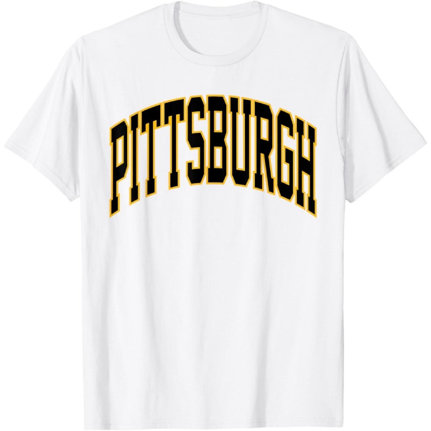 Retro Pittsburgh Throwback Classic Pittsburgh Black Gold Tee T-Shirt S