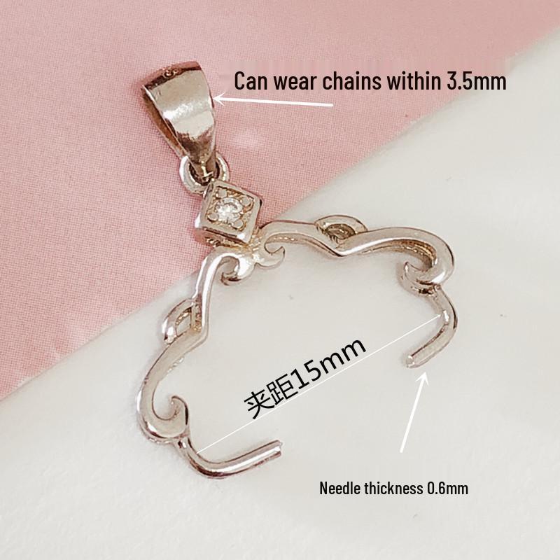 Lulutong 925 Silver Horizontal Buckle for Beads and Pearls