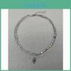 Geometric Pendant Necklace For Men Women Titanium Steel Double Layer Chain Jewelry
