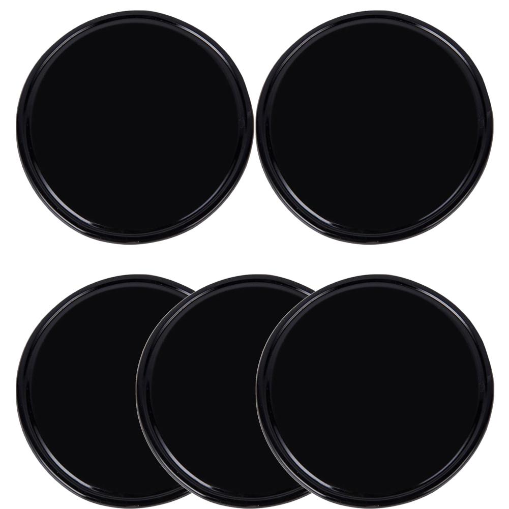 Non Slip Silicone Gel Mat for Car Dashboard Round Sticky Pad 8x8cm Black