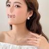 Elegant Retro Autumn/Winter White Stud Earrings: Luxurious, Fashionable, and Versatile Design