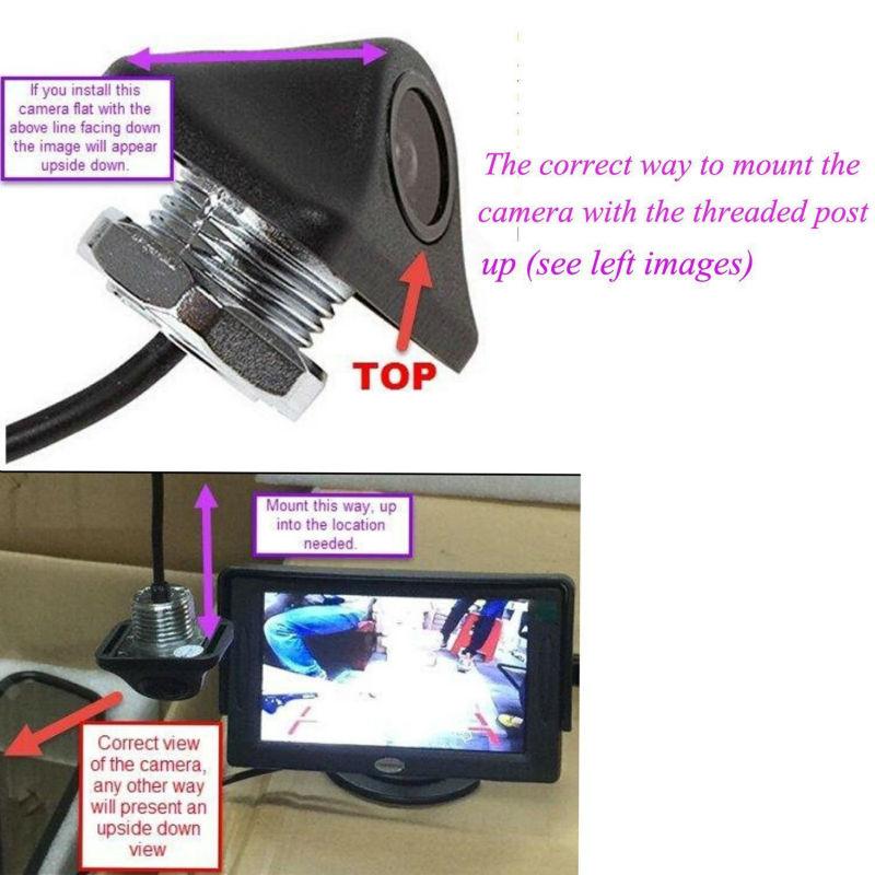 170° Waterproof HD 600TVL Auto Car Rear View Backup Reverse Camera Night
