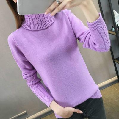 Maglione spesso e caldo da donna, tendenza dimagrante sottile, maglione autunno e inverno, maglione a collo alto selvaggio
