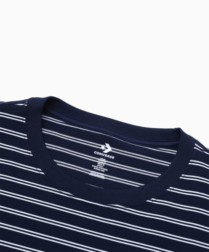 Keonbeoseu Striped Logo Loose Fit T-Shirt Obsidian Ucj690-695
