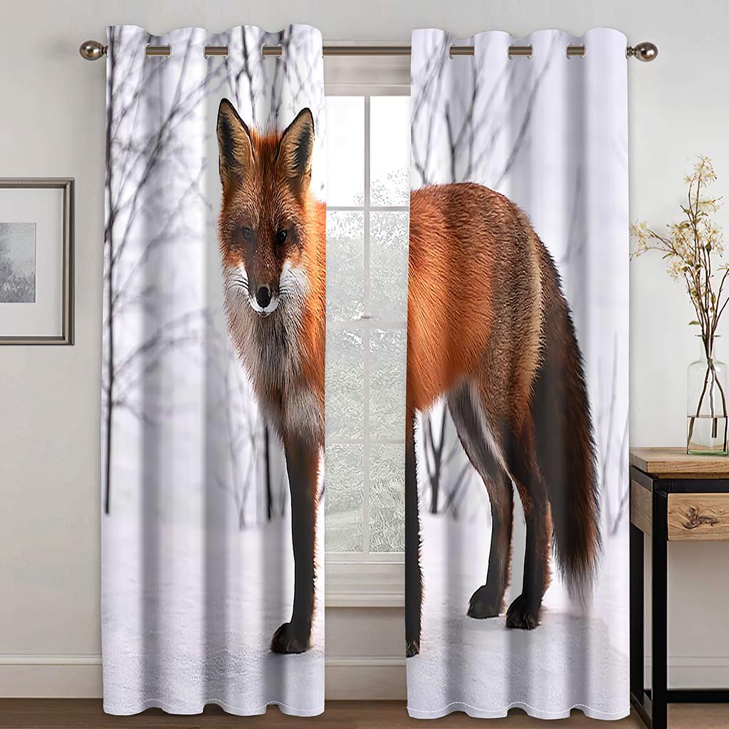 Cheap 3D Wild Animal Lion Tige Leopard 2 Pieces Free Shipping Luxury Window Curtains for Living Room Bedroom Decoration On Sale