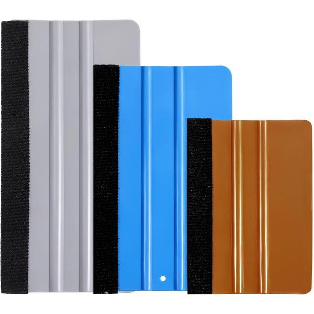 3 Pcs Vinyl Wrap Squeegee of Different Sizes Vinyl Squeegee Felt Squeegees Vinyls Wrap Tool Wallpaper Smoothing Tool for Window Tint Wallpaper Decal