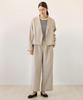 Afternoon Tea Living JA51 Linen-Style Wide Slacks, Size M, Light Beige