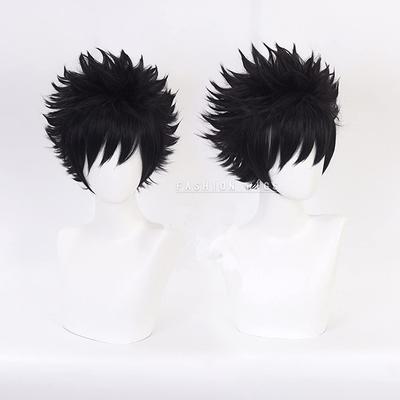 Eileen My Hero Academia Dabi Wig, Heat-Resistant, Disguise Wig, Anime Wig, School Festival Wig, Includes Net