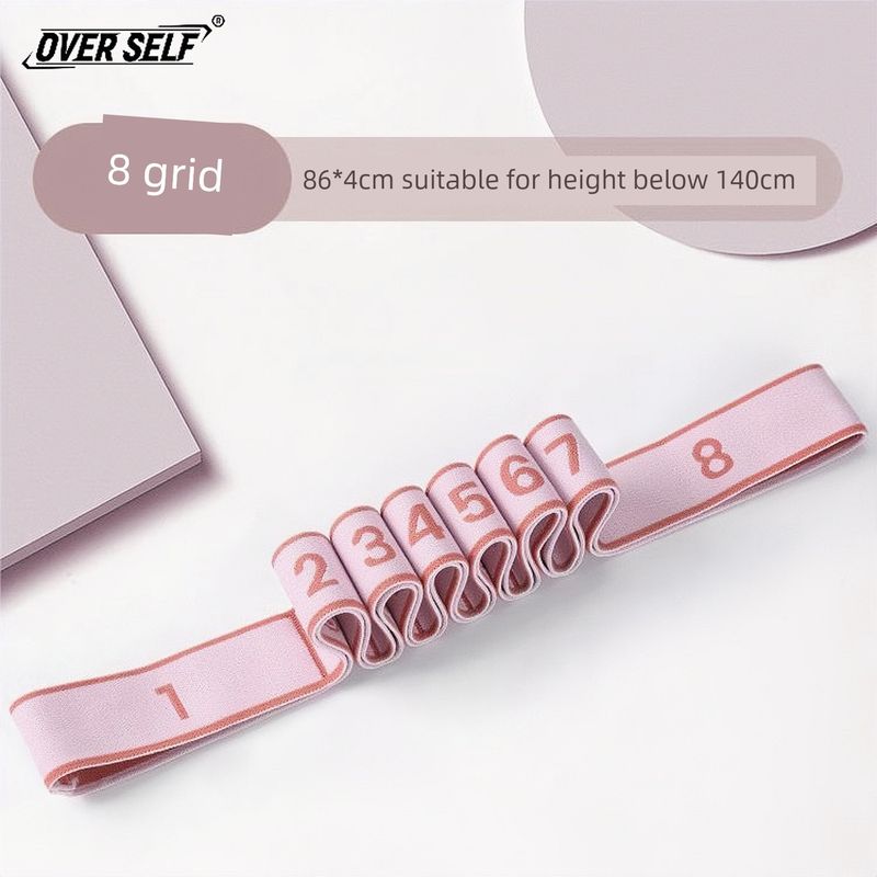 

Digital Segment Elastic Band Yoga Special Stretch Female Dance Fitness Resistance Band Open Shoulder Beauty Back Training Tension Band Pink [8/digital] is about 88cm long