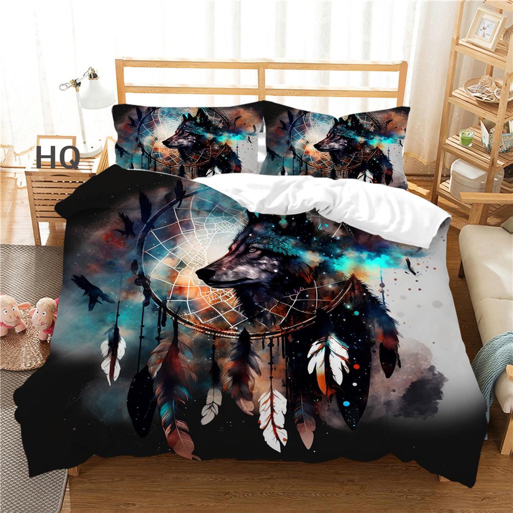 Dream Catcher Wolf Series Bedding Two Or Three-Piece Digital Set