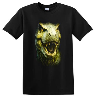 T Rex Dinosaur Head Portrait Fierce Teeth Jurassic Animal Face T Shirt Tee