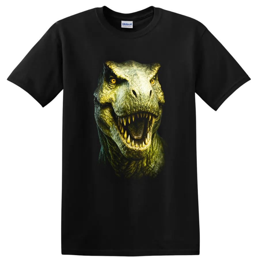 T Rex Dinosaur Head Portrait Fierce Teeth Jurassic Animal Face T Shirt Tee