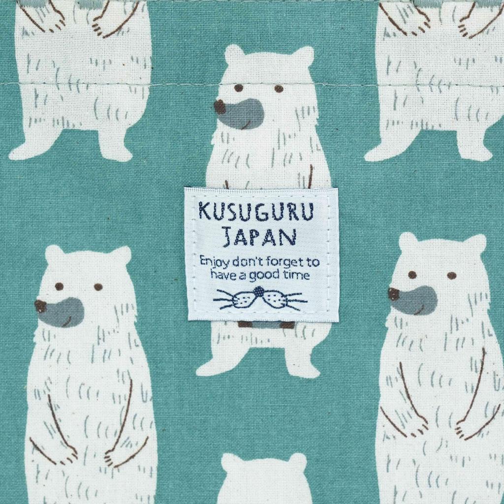 [Kusuguru Japan] Printed Tote Bag, Bear Pattern, GR