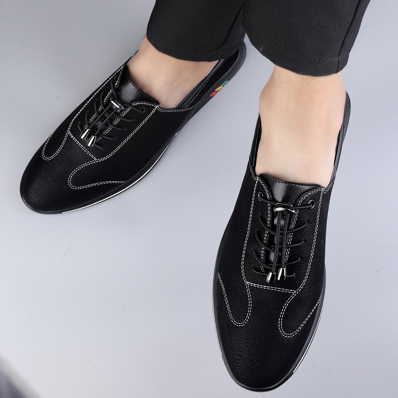 Fashion New Male Comfortable Walking Shoe Men Genuine Leather Casual Shoes 2024 All-match Mens Sneakers Handmade Outdoor for Men Flats