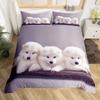Dog Side My Side Kawaii Puppy Animal Pug Dog Comfortable Duvet Quilt Cover Pillowcase Bedding Set Children Bedroom Home Textile