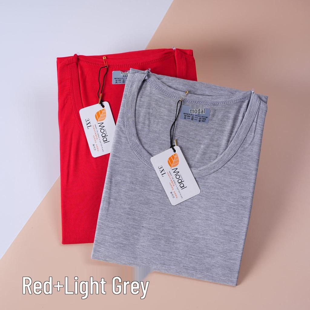 Men's Modal Cotton Long Sleeve Thermal Underwear Set - Lightweight Round Neck Base Layer for Autumn & Winter