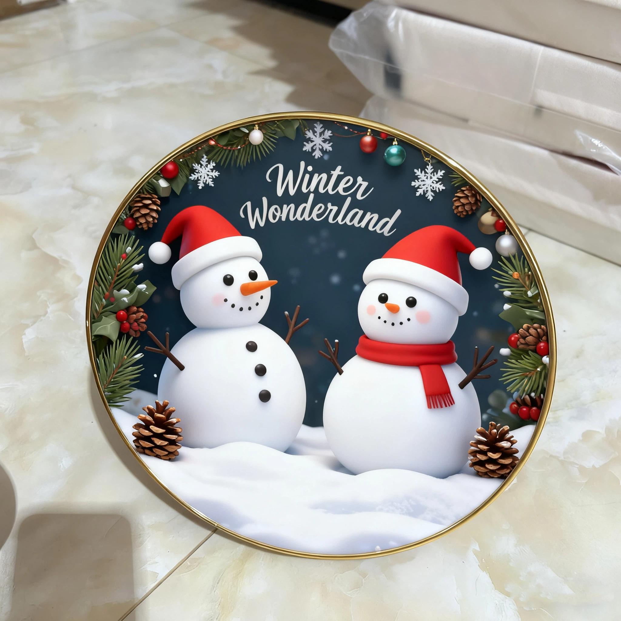 

Christmas Personalized Family Photo Decor - Decorative Ornaments for Cozy Gatherings Holiday Souvenirs with Warm Memory-Making 20X20CM