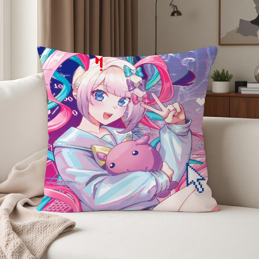 Game N-needy Streamer O-overload Amechan Pillow Case Suitable For Bedrooms Living Rooms Cars Home Decoration