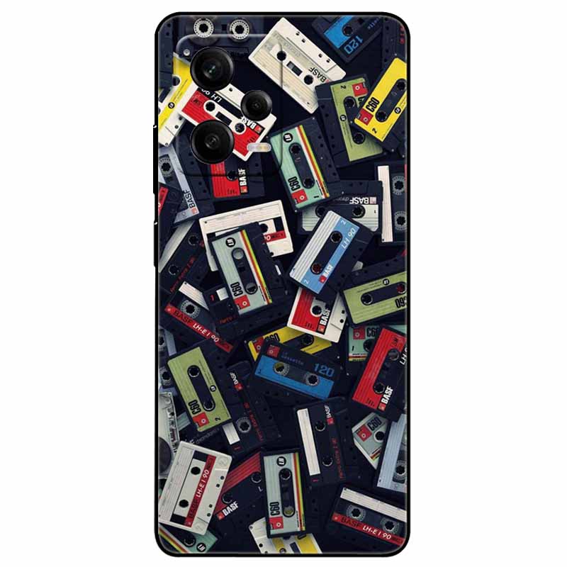 For Redmi Note 12 Pro 5G Case Note12 Covers TPU Black Silicone Starry Cover for Xiaomi Redmi Note 12 Pro+ 5G Plus Cartoon Soft