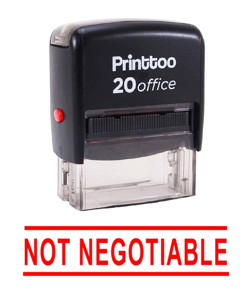 Printtoo Rubber Stamp Office Stationary NOT NEGOTIABLE Self Inking Custom