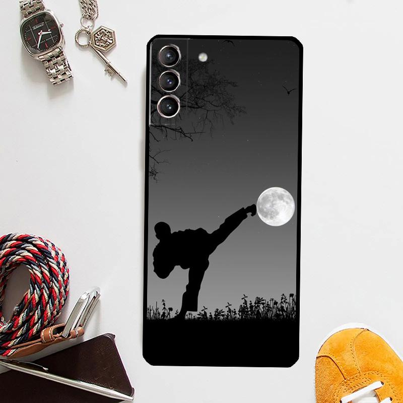 Kung Fu Karate Taekwondo Martial Arts Phone Case For Samsung Galaxy S24 Ultra S22 Plus S20 S21 S23 FE Note 20 10 S8 S9 S10 Cover