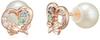 ESTELLE Disney "The Little Mermaid" Silver with Pink Gold Plated Cubic Zirconia Earrings (0771-0695-0019-0000)