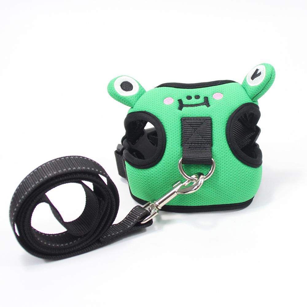 Corgi Dog Chest Back Small Dog Adjustable Anti-Break Free Strap Nylon Pet Leather Set