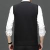 Single Breasted Pullover Autumn Sleeveless Vests Men Work Sweater Knitted Male Waistcoat Jumper Pullovers Roupas Masculinas