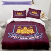 West Ham United Pattern Printed Pattern Duvet Cover Set – includes 1 duvet cover and 2 matching pillowcases Bedroom decor Christmas gifts
