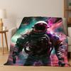 Cartoon Astronaut Universum Spaceman Weltraum Flanelldecke Weiche Warme Überwurfdecke für Schlafzimmer Wohnzimmer Bett Reise Kinder