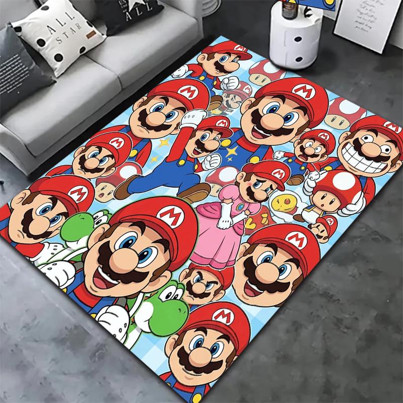 Super Mario Carpet Rug For Living Room Bedroom Home Sofa Decoration Kids Play Nonslip Floor Mat
