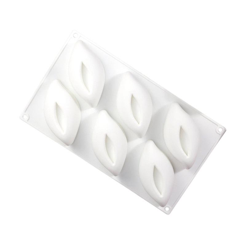 6-Cavity Pea Pod Silicone Mold - Bud Petal Mousse Cake Chocolate DIY Baking Decoration Tool