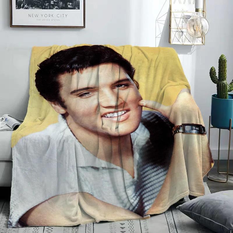 Fluffy Blanket Elvis Luxury Sofa Camp Nap Bedspread Soft Blanket Fleece Home Textile Birthday Gift Blanket Bedroom Decor