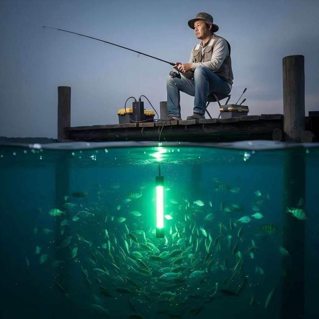 Underwater fishing light for fishing Green 15W USB 5V compatible