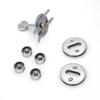 Round Lock Handbag Accessories Set: Three-Piece Vegetable Basket Bag with Twist Lock and Metal Buckle.