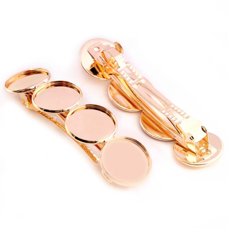 5pcs 12mm with 4 cameo High Quality 6 Colors Plated Copper Material Hairpin Hair Clips Hairpin Base Setting
