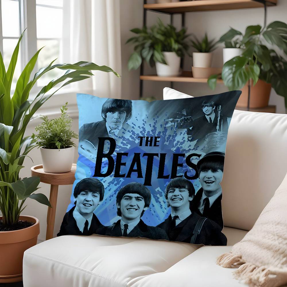 The B-beatleS-Band Pillow Case  Plush Fabric Soft  Pillowcase Double Sided Print Cushion Cover Household Gifts