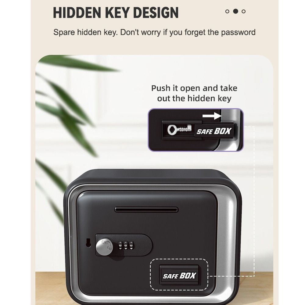 Password Lock Mini Safe Box Coin Bill Slot Cash Can Funny Mini ATM Children Savings